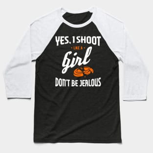 Yes I Shoot Like A Trap Skeet Shooting Clay Pigeon Baseball T-Shirt